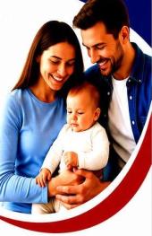 Famiglia con neonato
