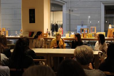un momento dell'incontro con la chef Irene Volpe