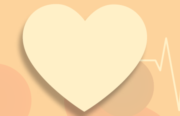 cuore disegnato su sfondo giallo